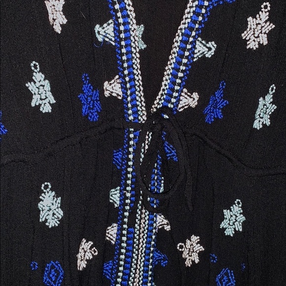 Free People black, blue dress/tunic XS never worn - Picture 5 of 6